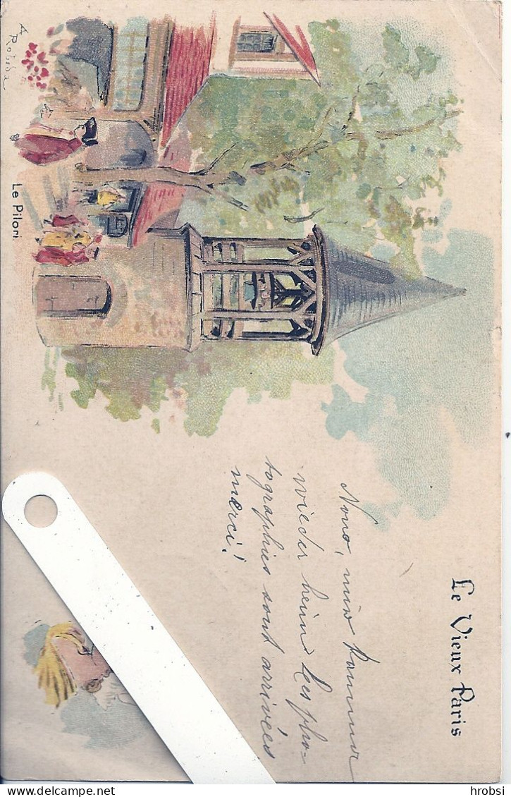Illustrateur Alsace, Robida, Vieux Paris  Le Pilori,  Expo 1900 - Robida
