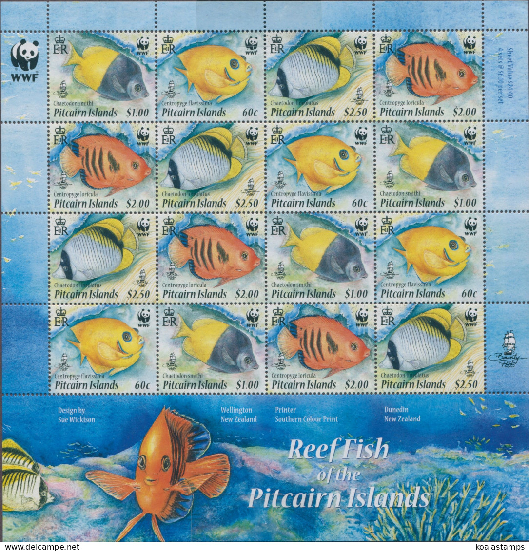 Pitcairn Islands 2010 SG807-810 Reef Fish Sheetlet MNH - Pitcairn Islands