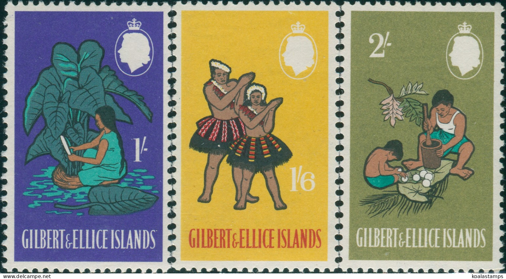 Gilbert & Ellice Islands 1965 SG97-99 Islanders QEII MLH - Gilbert & Ellice Islands (...-1979)