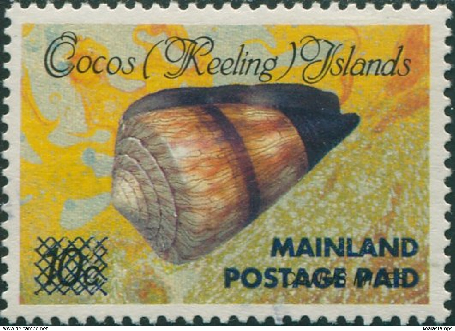 Cocos Islands 1990 SG235 POSTAGE PAID Cone Shell MNH - Cocos (Keeling) Islands