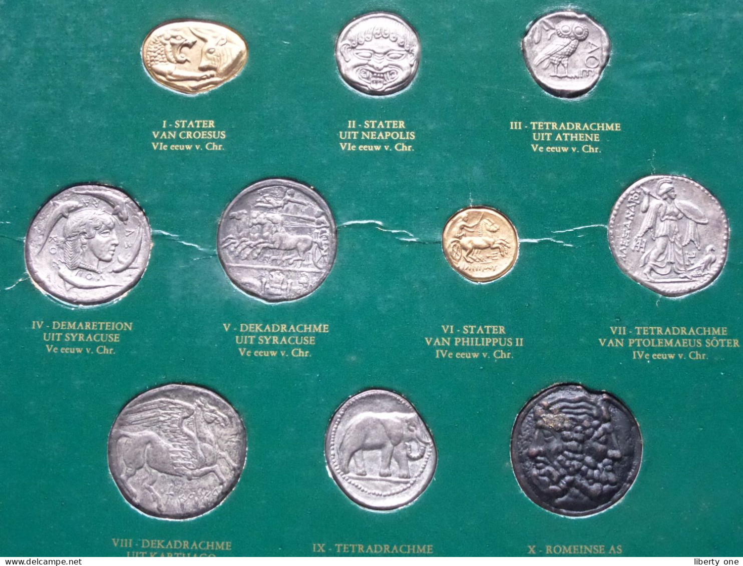 ( Copy Coins ) >>> BP Collectie Van ANTIEKE GRIEKS-ROMEINSE MUNTEN ( Dit Zijn COPY Munten ) COPY ( Original Pack )! - Otros & Sin Clasificación