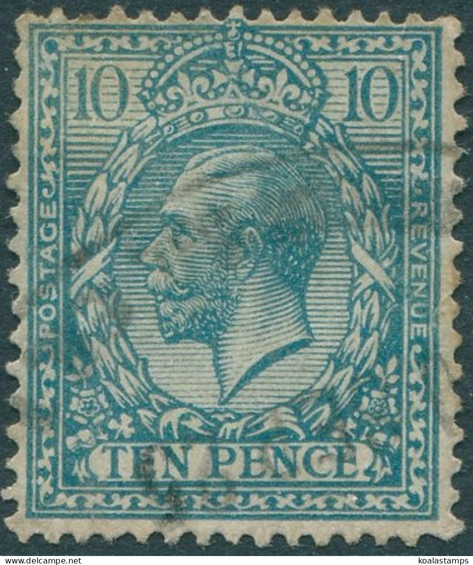 Great Britain 1924 SG428 10d Turquoise-blue KGV #1 FU (amd) - Unclassified