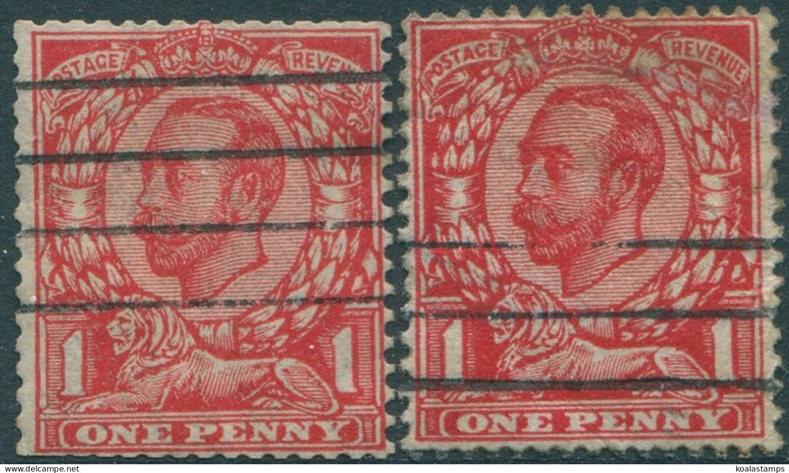 Great Britain 1912 SG341 KGV X2 FU (amd) - Non Classificati