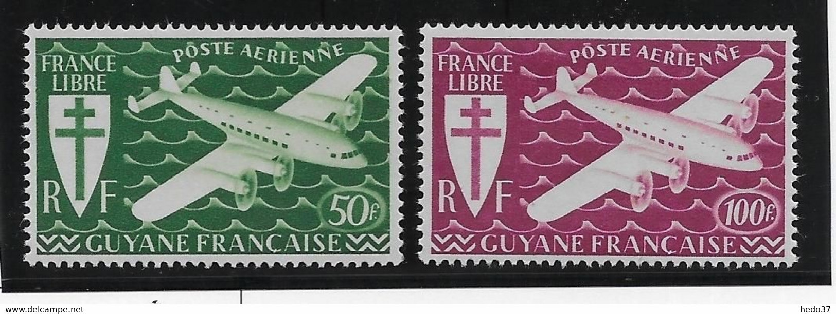 Guyane Poste Aérienne N°26/27 - Neufs ** Sans Charnière - TB - Unused Stamps