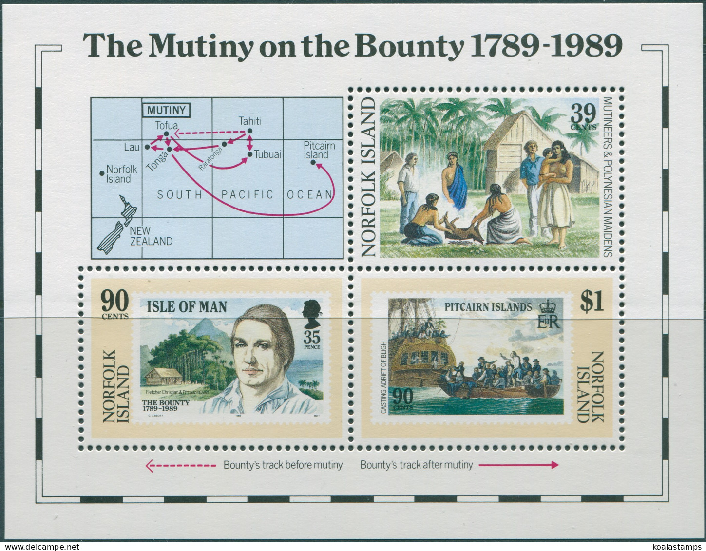 Norfolk Island 1989 SG464 Bounty MS MNH - Norfolkinsel