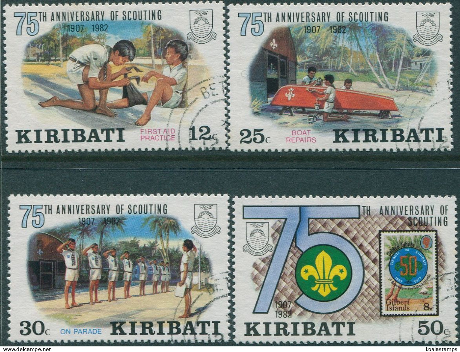 Kiribati 1982 SG189-192 Scouts Set FU - Kiribati (1979-...)