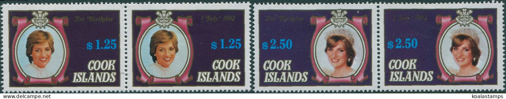 Cook Islands 1982 SG833-836 Princess Of Wales Birthday Set MLH - Cook