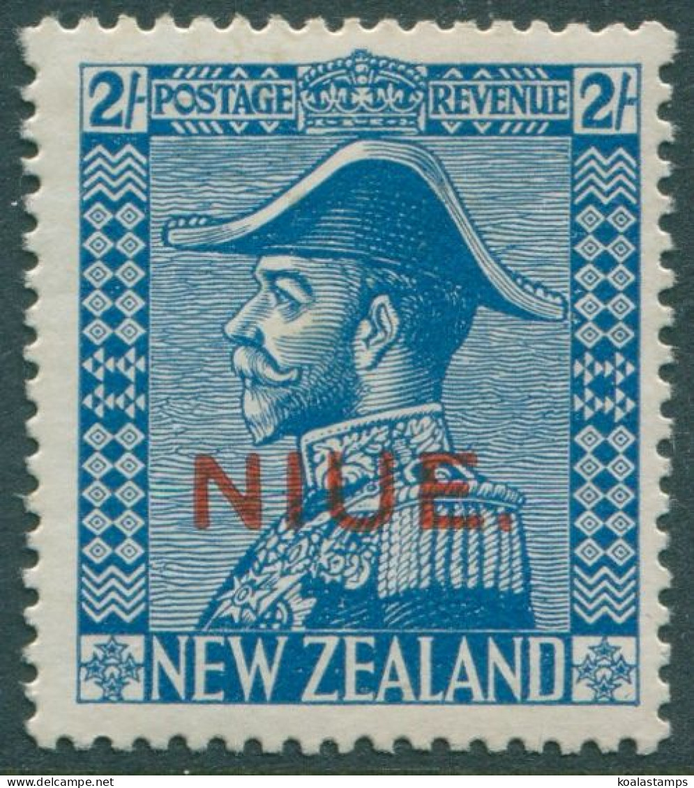 Niue 1928 SG49 2/- Light Blue KGV MLH - Niue