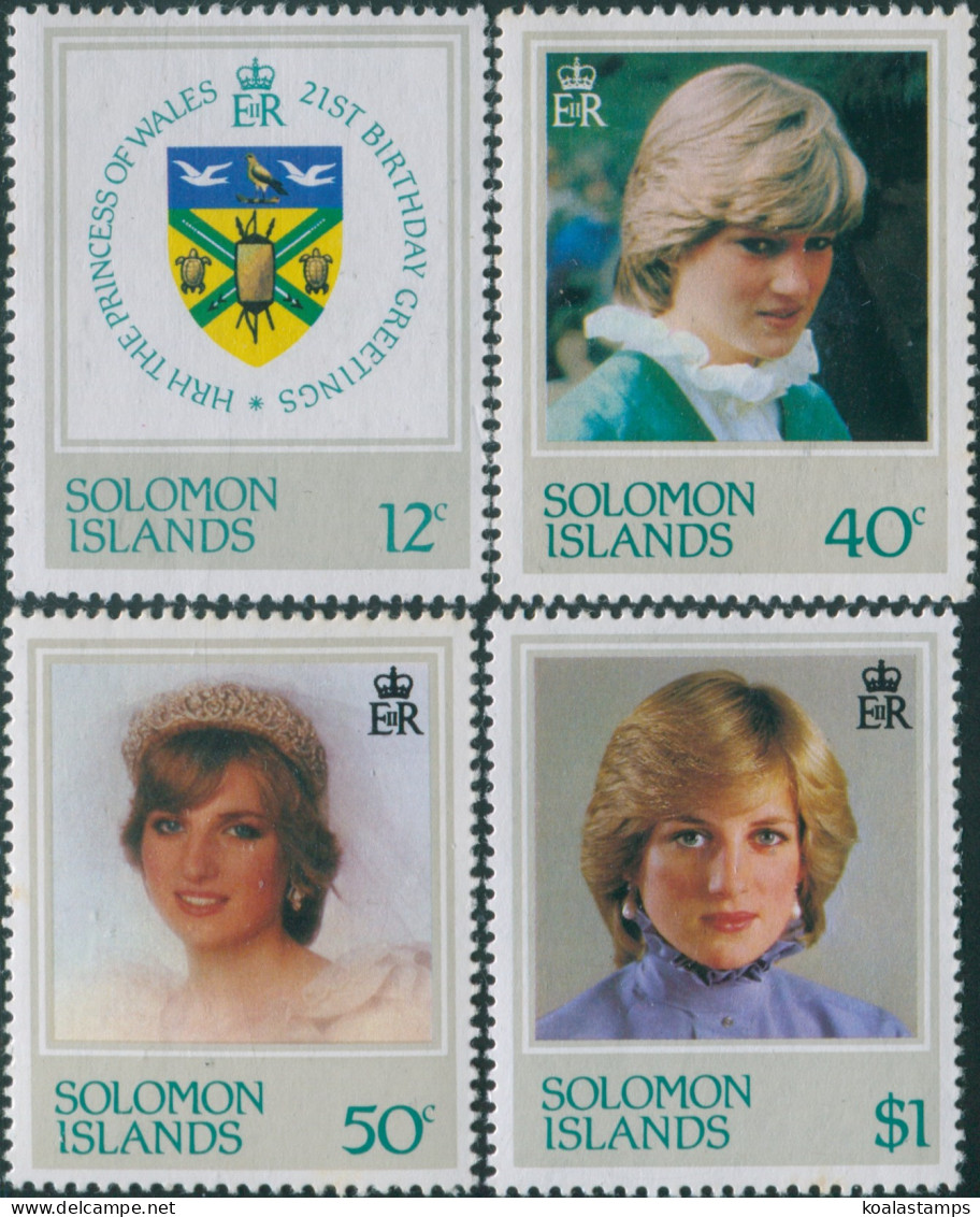 Solomon Islands 1982 SG467-470 Princess Of Wales Birthday Set MNH - Isole Salomone (1978-...)