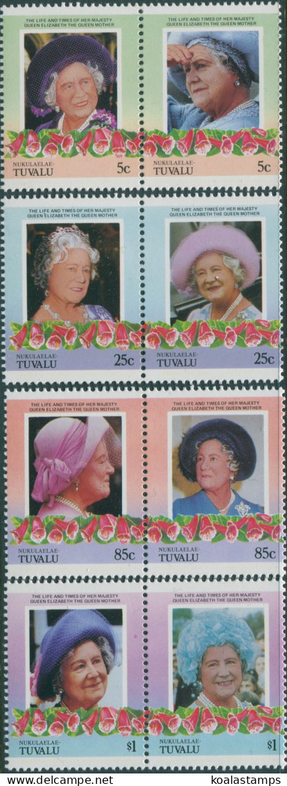 Tuvalu 1985 SG334-341 Queen Mother Set Nukulaelae MNH - Tuvalu