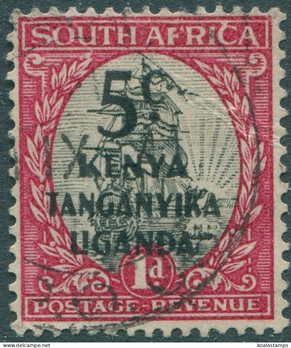 Kenya Uganda Tanganyika 1941 SG151 5c On 1d Black And Red Ship FU - Kenya, Uganda & Tanganyika