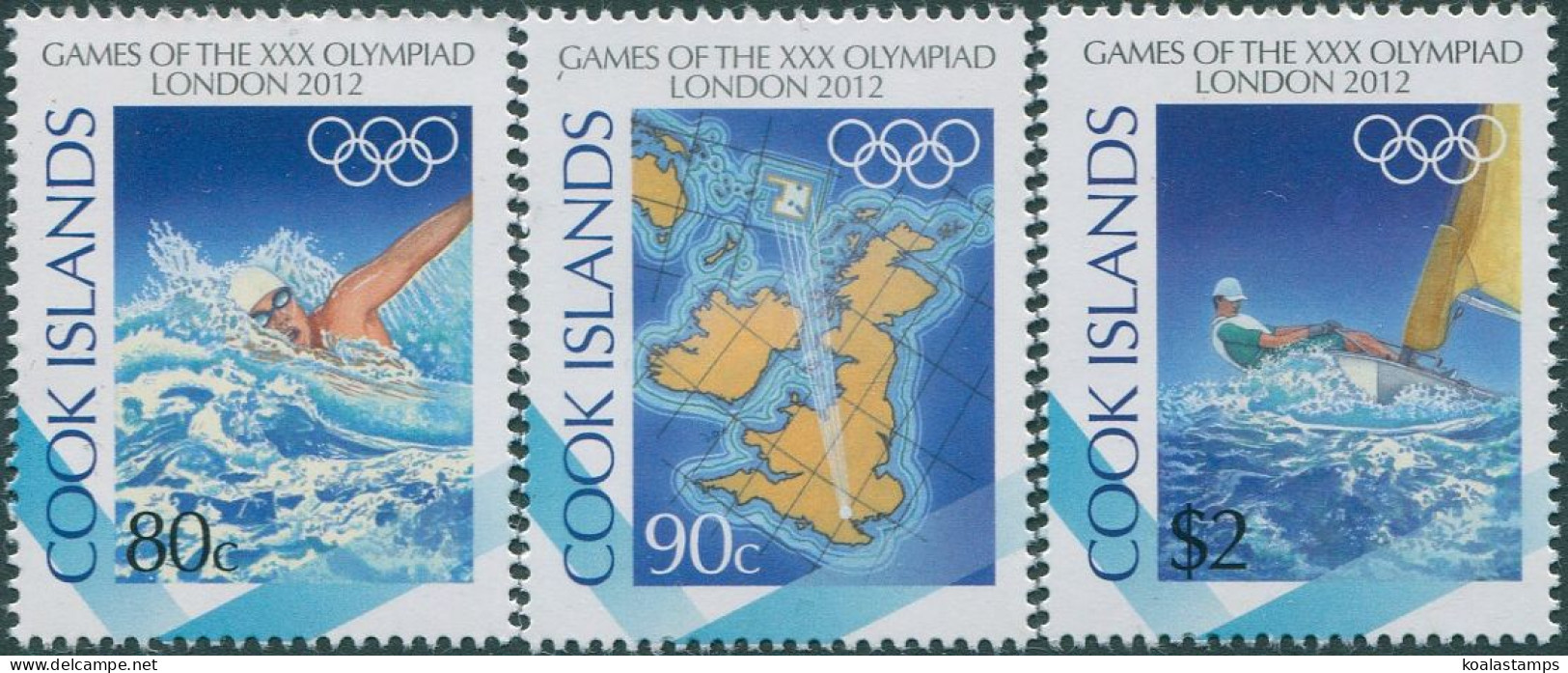 Cook Islands 2012 SG1655-1657 Olympics Set MNH - Cook