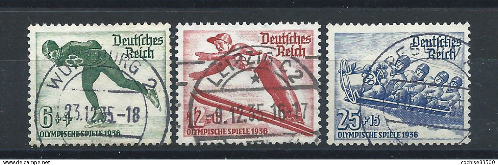 Allemagne Empire N°559/61 Obl (FU) 1935 - J.O à Garnish - Partenkirchen - Oblitérés