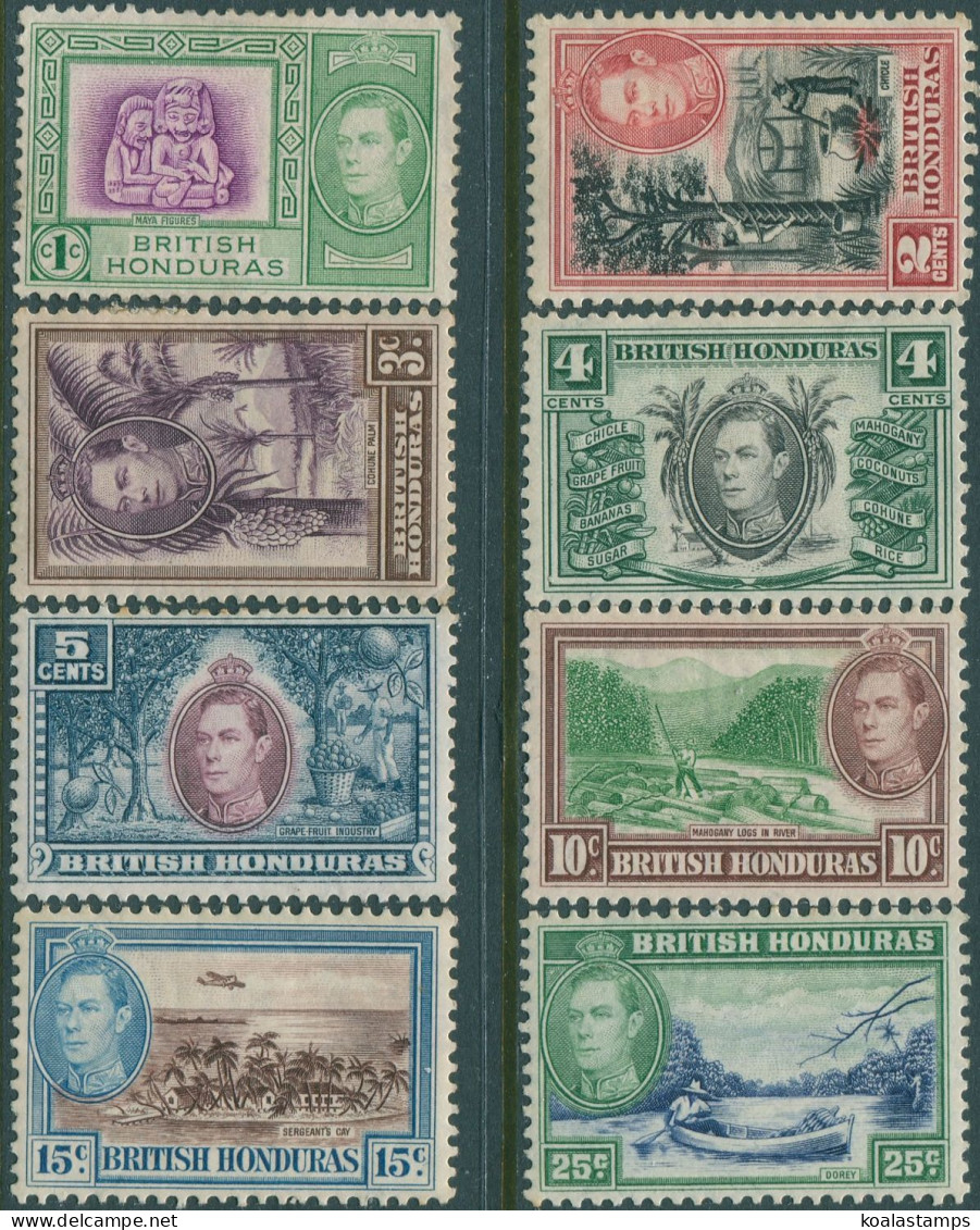 British Honduras 1938 SG150-157 KGVI Scenes (8) MH - Belice (1973-...)