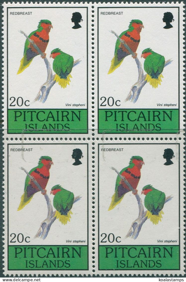 Pitcairn Islands 1990 SG385 20c Lory Block MNH - Pitcairn