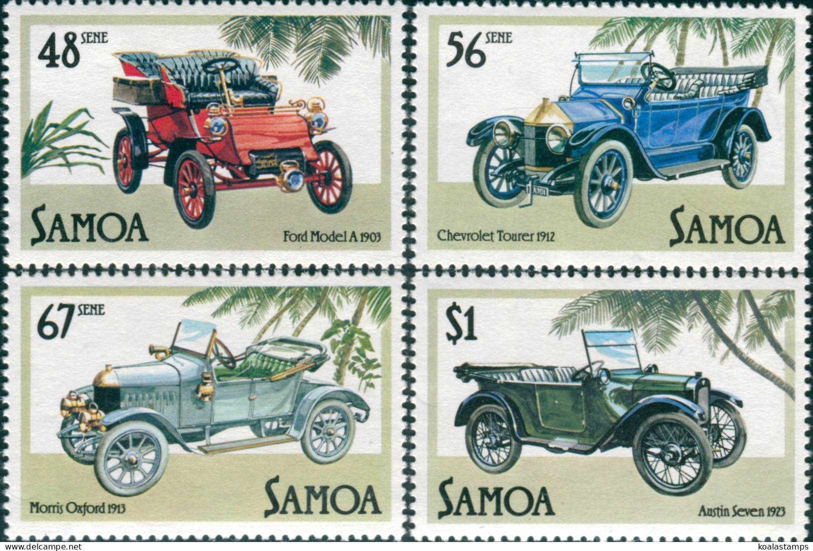 Samoa 1985 SG692-695 Veteran And Vintage Cars Set MNH - Samoa