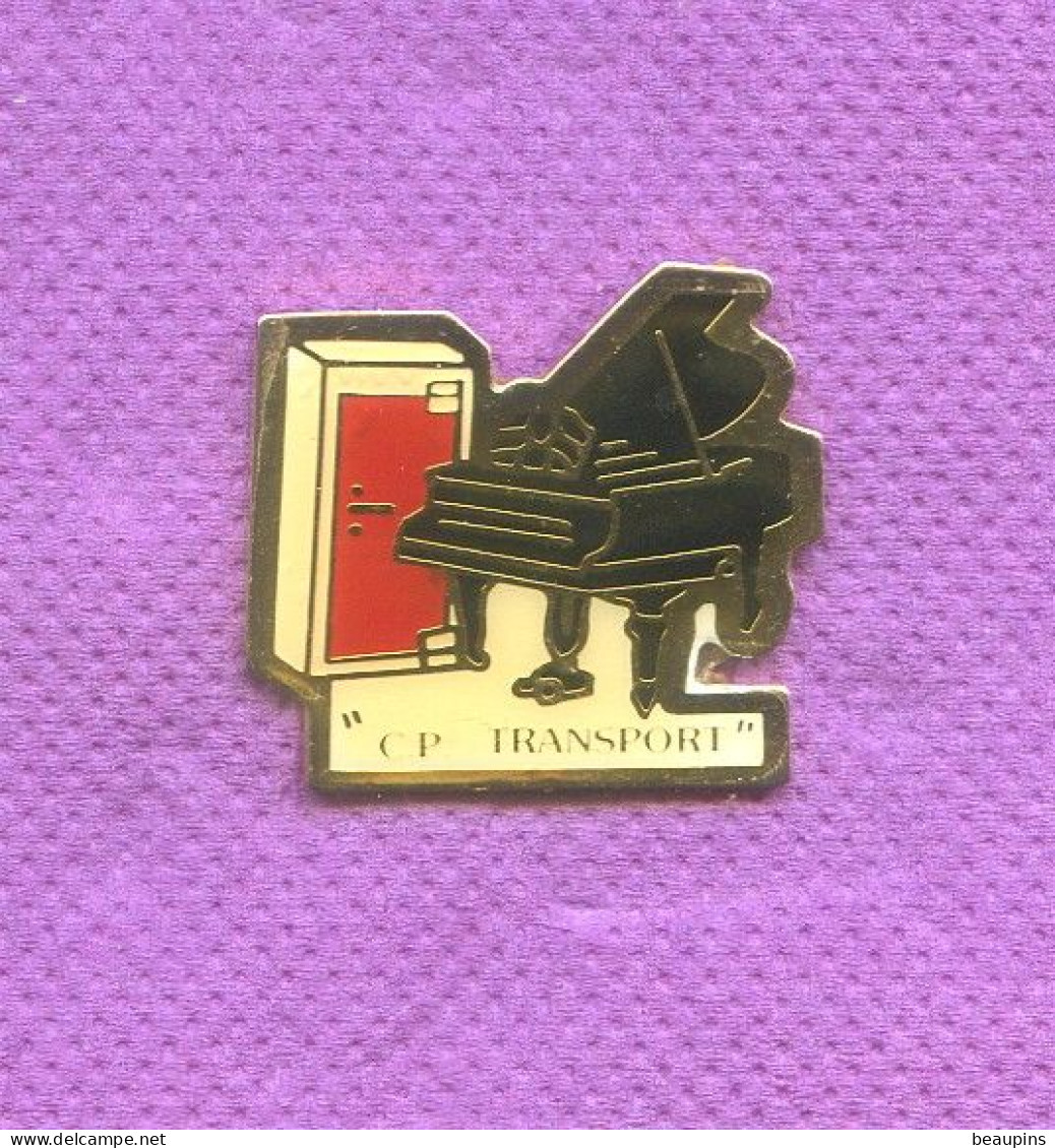 Rare Pins Musique Piano Coffre Fort Cp Transport N627 - Music