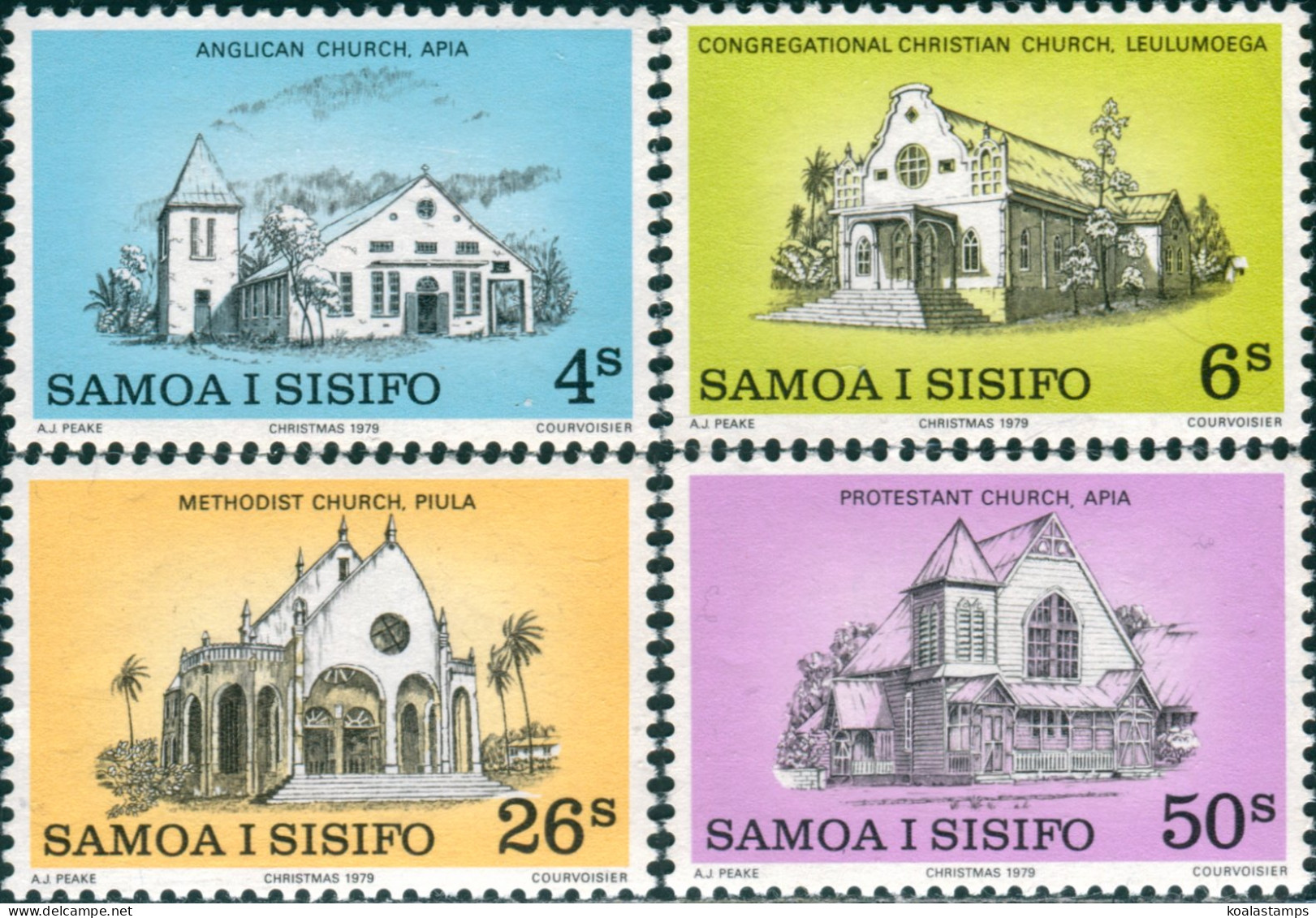 Samoa 1979 SG556-559 Christmas Churches Set MNH - Samoa