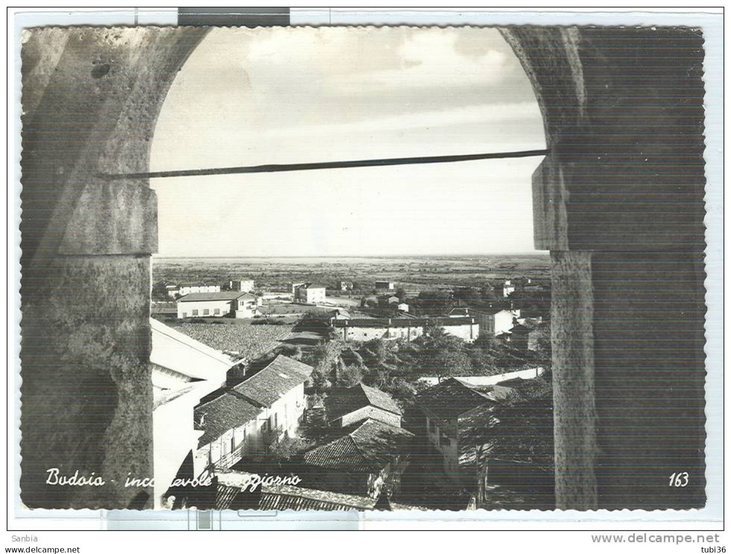 BUDOIA - PANORAMA - B/N VIAGGIATA  1959 - Ed.Vettor - Dardago - Pordenone