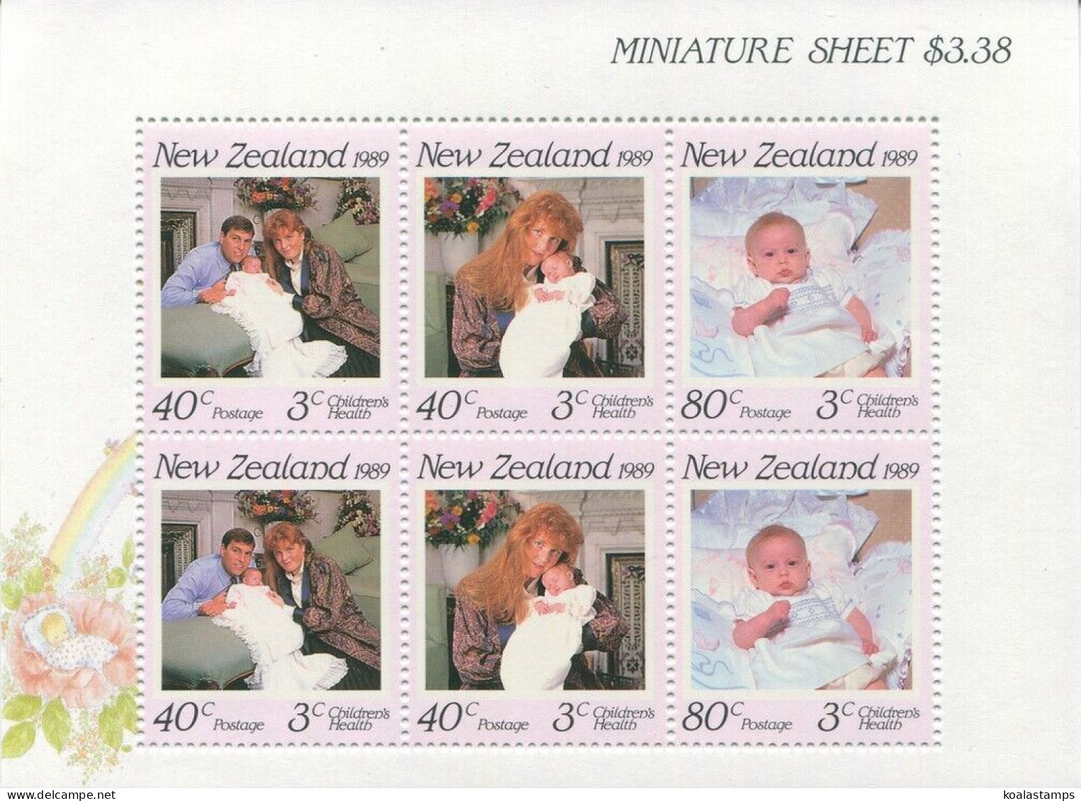 New Zealand 1989 SG1519 Health Princess Beatrice MS MNH - Andere & Zonder Classificatie