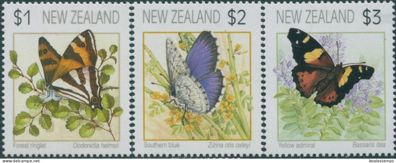 New Zealand 1991 SG1635-1637 Butterflies MNH - Andere & Zonder Classificatie