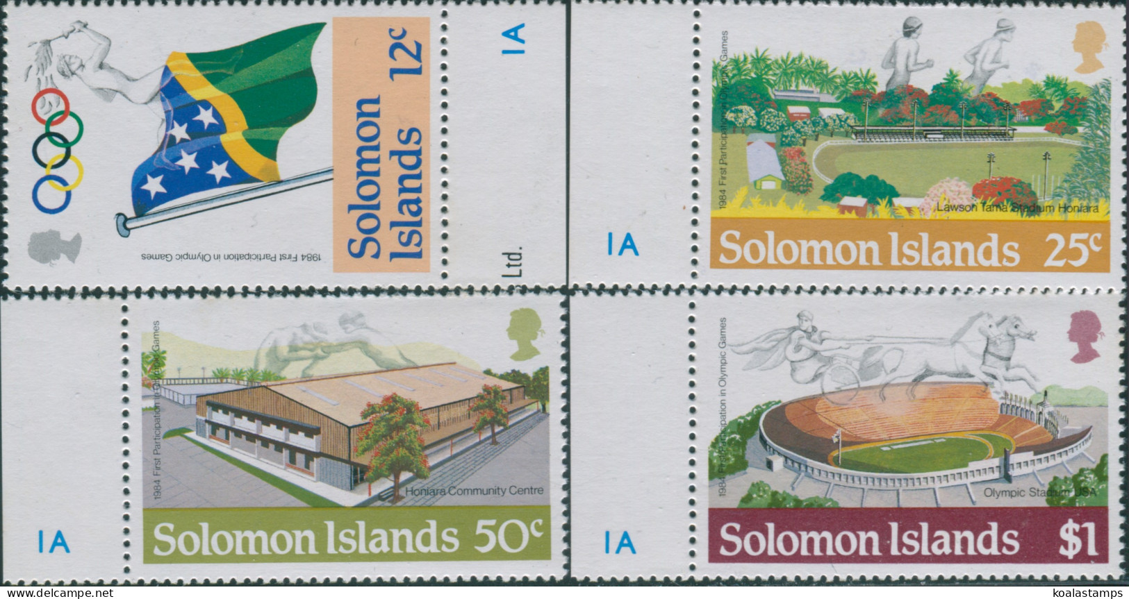 Solomon Islands 1984 SG528-531 Olympic Games Set MNH - Isole Salomone (1978-...)
