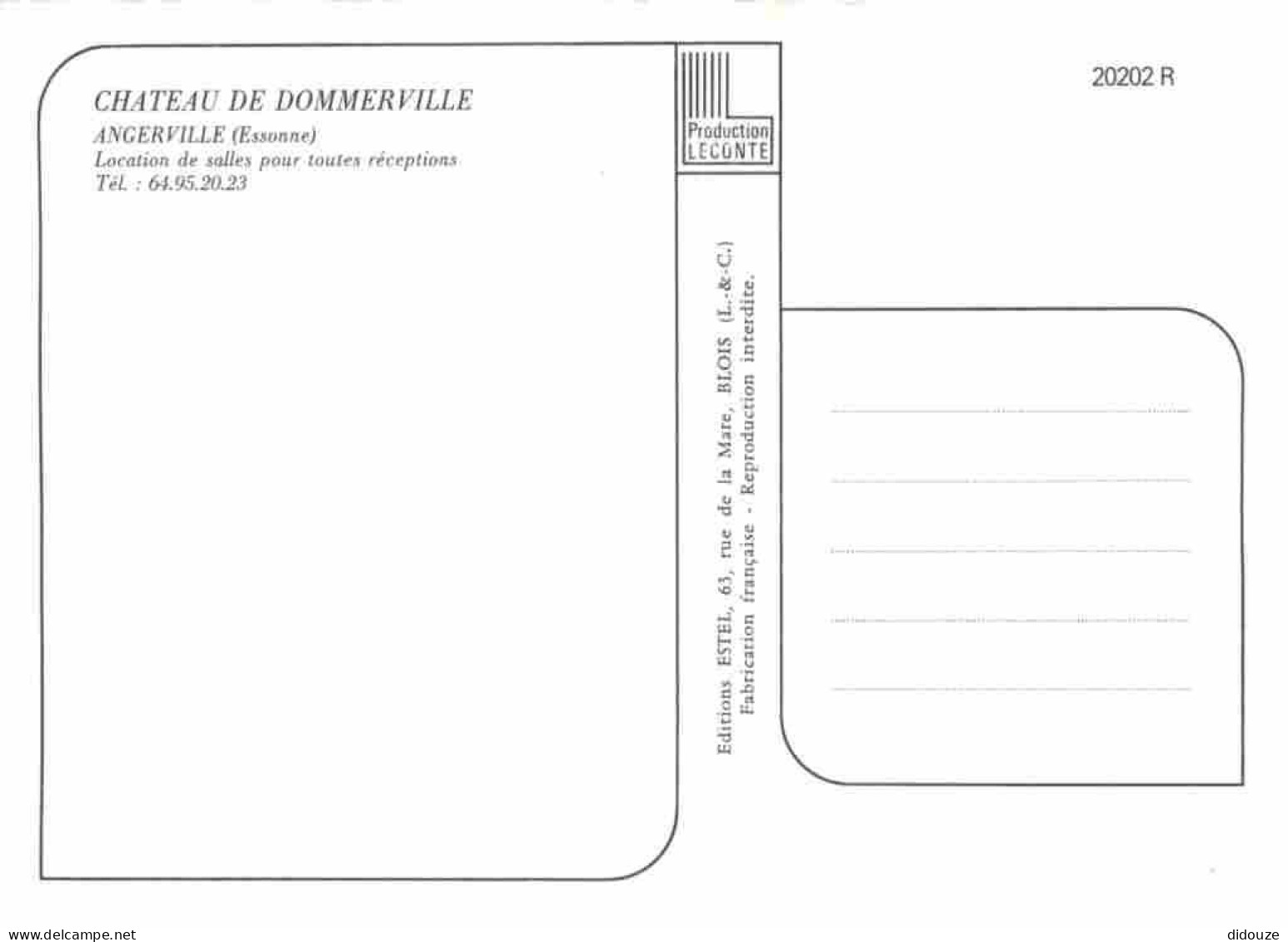 91 - Angerville - Château De Dommerville - Multivues - CPM - Carte Neuve - Voir Scans Recto-Verso - Angerville