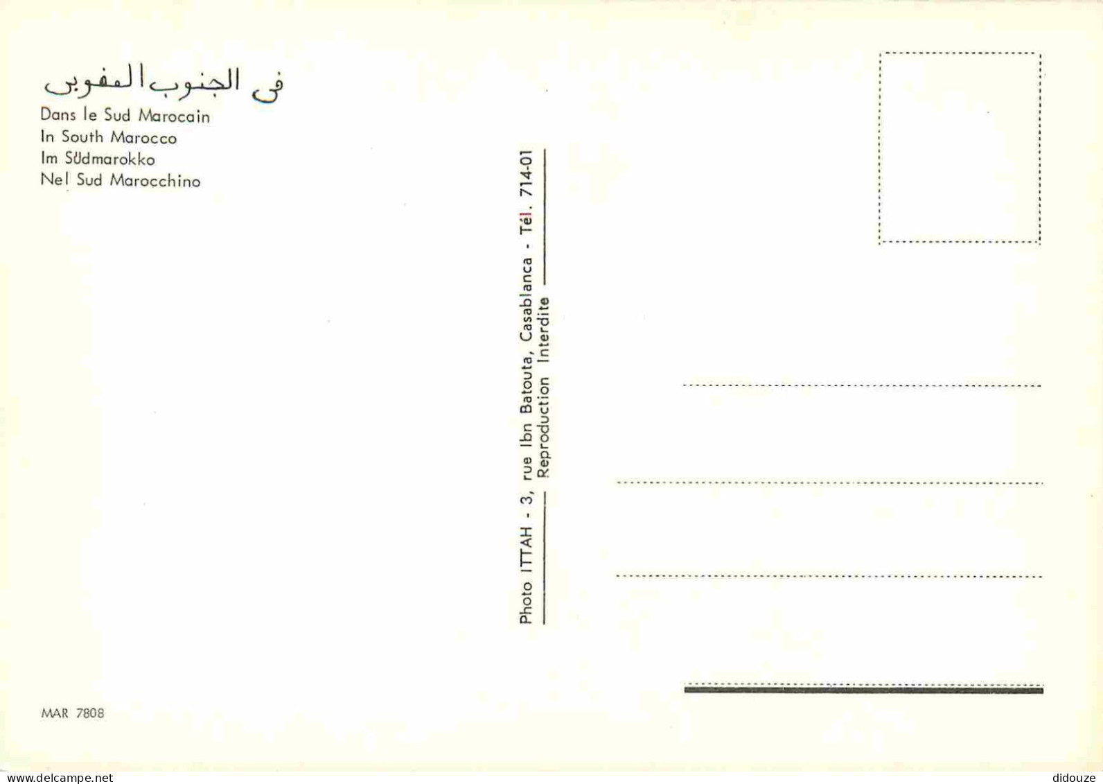 Maroc - Dans Le Sud Marocain - CPM - Carte Neuve - Voir Scans Recto-Verso - Other & Unclassified