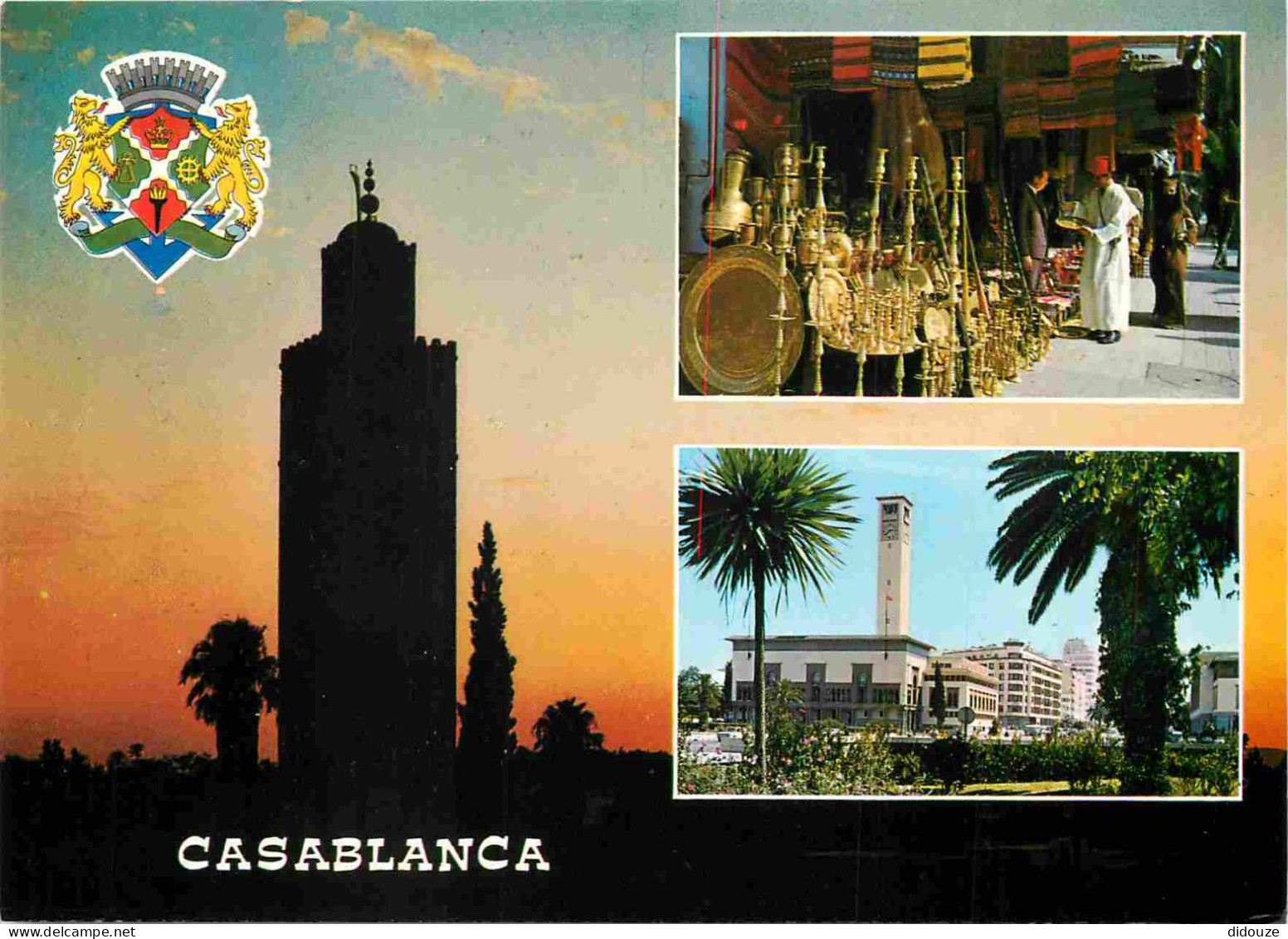 Maroc - Casablanca - Multivues - Blasons - CPM - Carte Neuve - Voir Scans Recto-Verso - Casablanca