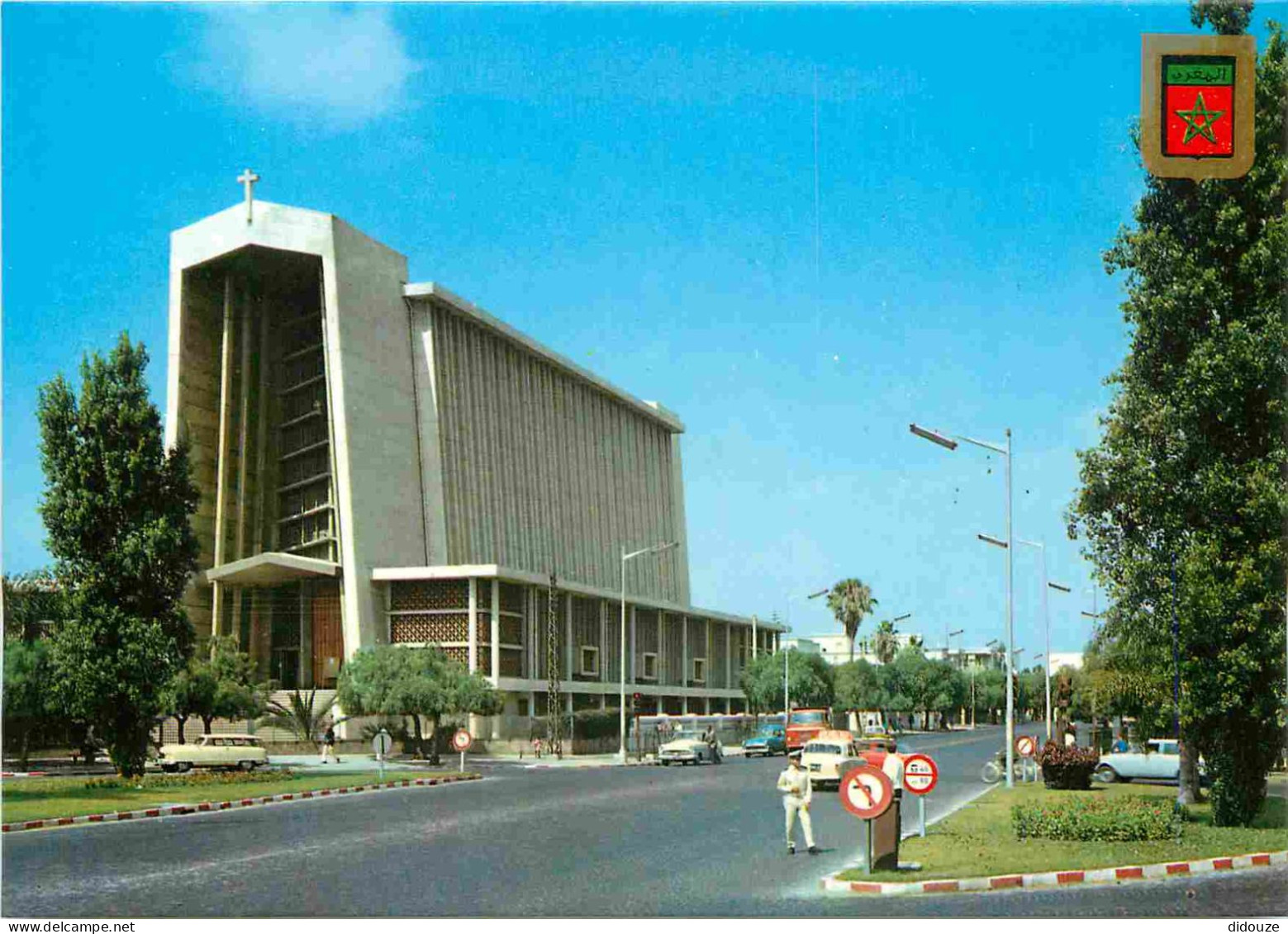 Maroc - Casablanca - Eglise Notre Dame De Lourdes - Automobiles - Policier - CPM - Carte Neuve - Voir Scans Recto-Verso - Casablanca