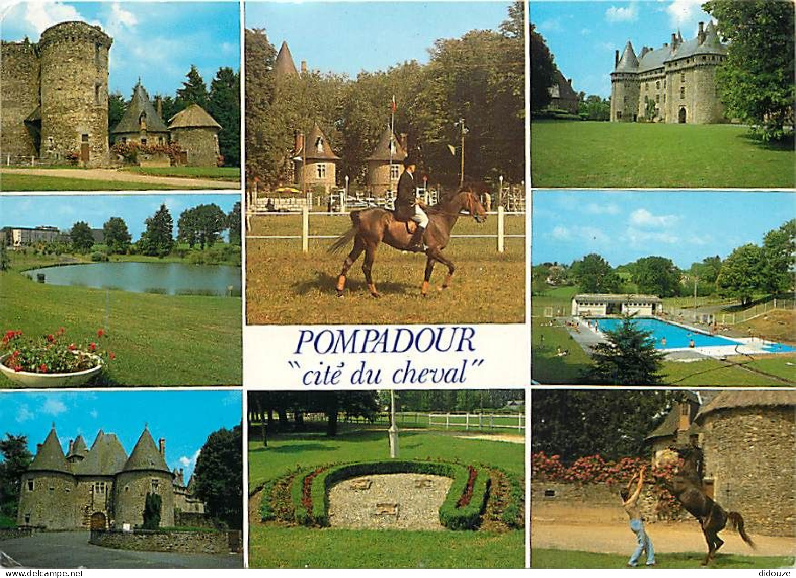 19 - Pompadour - Multivues - Chevaux - Flamme Postale De Arnac Pompadour - CPM - Voir Scans Recto-Verso - Arnac Pompadour