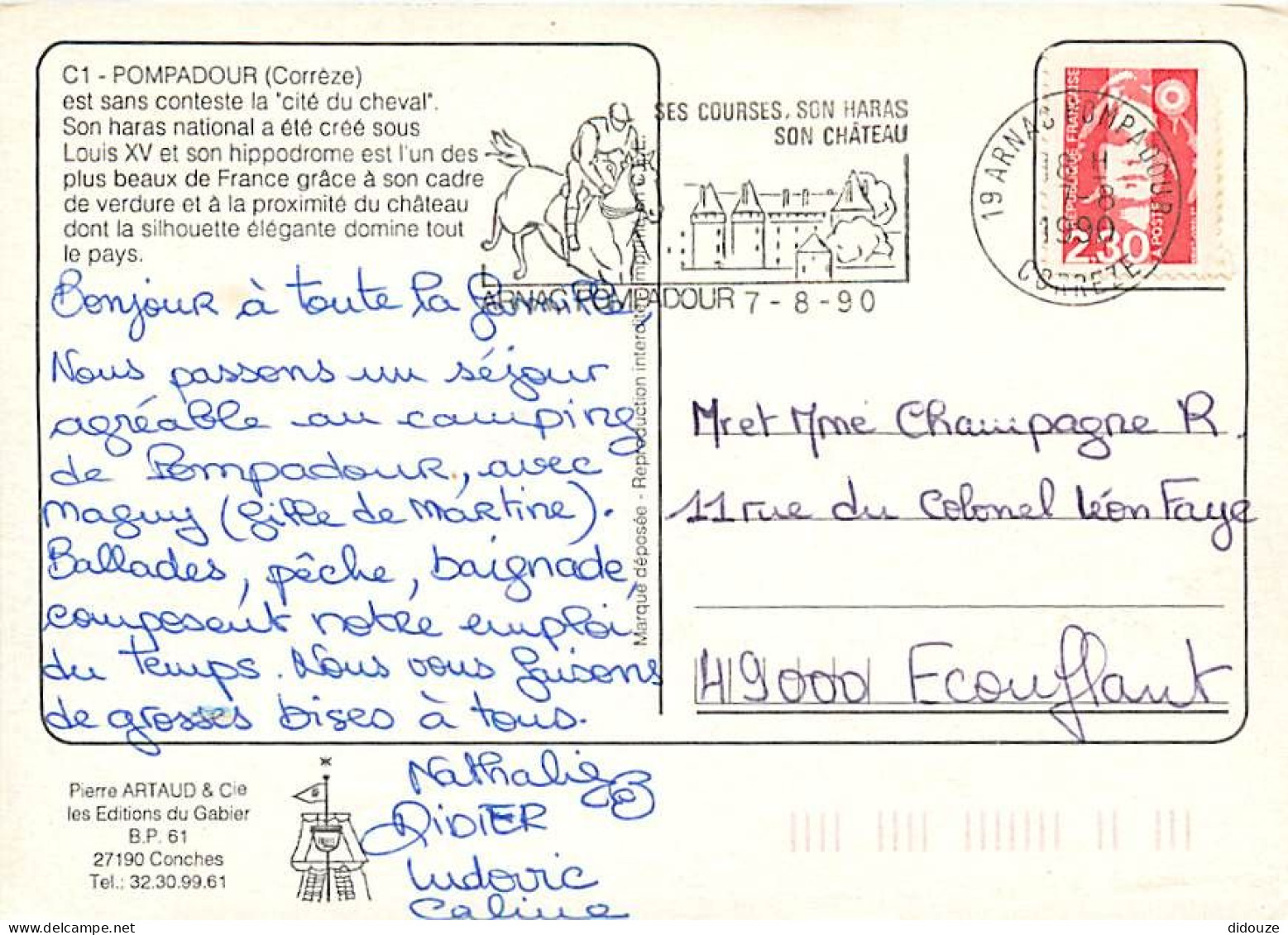 19 - Pompadour - Multivues - Chevaux - Flamme Postale De Arnac Pompadour - CPM - Voir Scans Recto-Verso - Arnac Pompadour