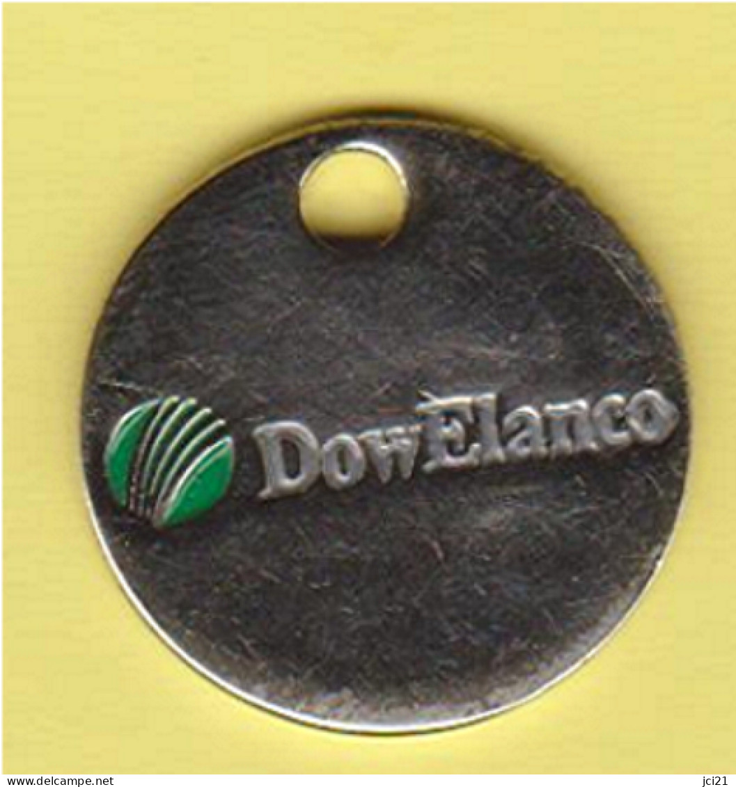 Jeton De Caddie " DowElanco " Laboratoire Agroalimentaire [F]_j450 - Trolley Token/Shopping Trolley Chip