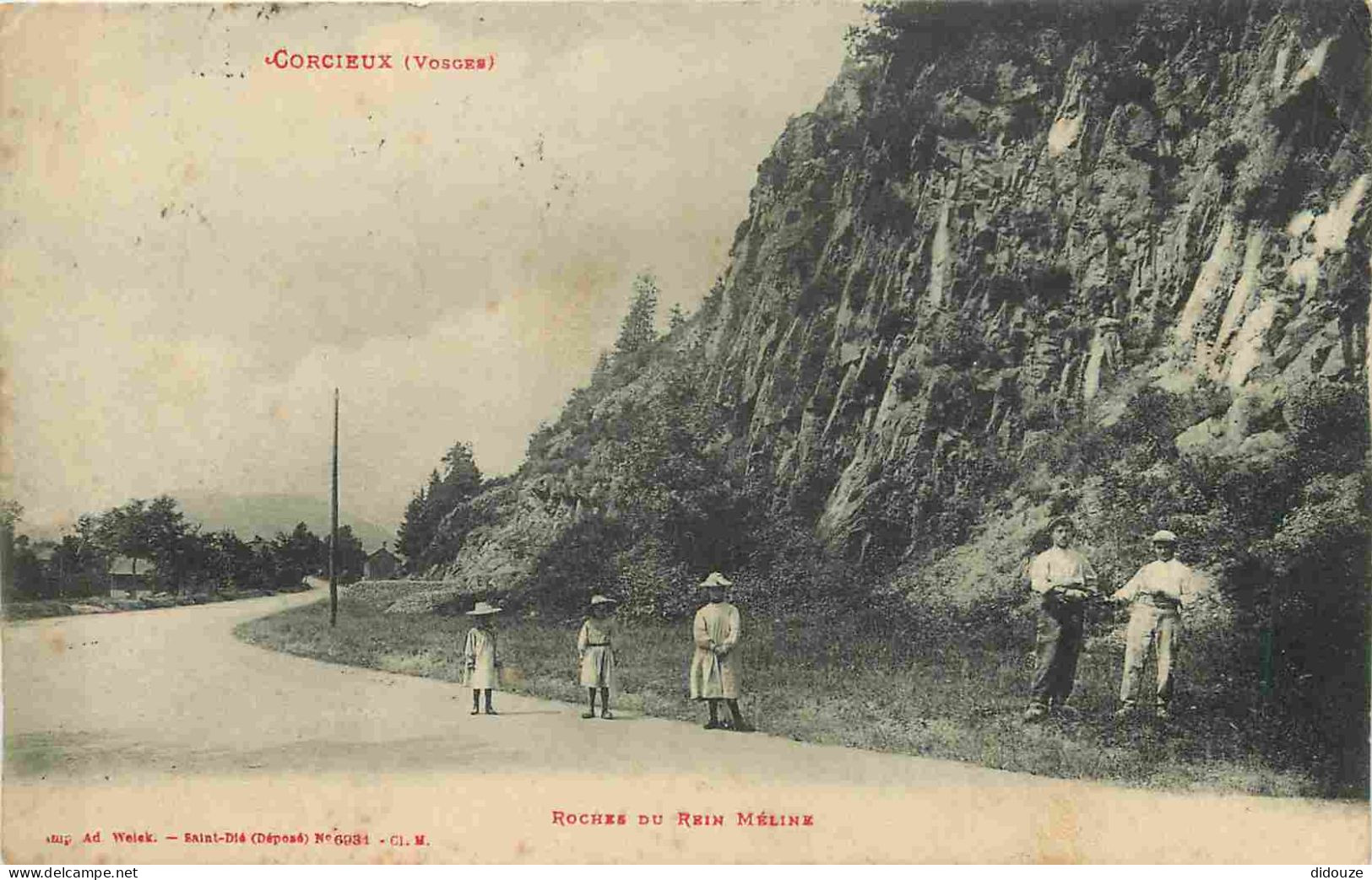 88 - Corcieux - Roches Du Rein Méline - Animée - Correspondance - CPA - Oblitération Ronde De 1911 - Etat Pli Visible -  - Corcieux