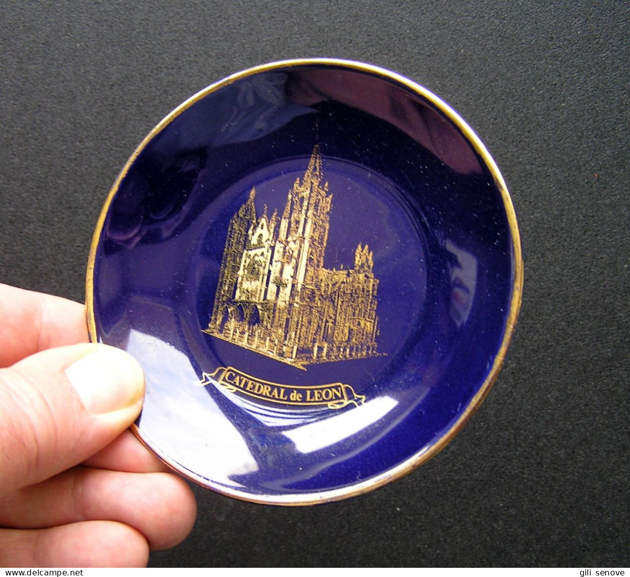 Cathedral Of Leon Blue Souvenir Collectors Plate - Sonstige & Ohne Zuordnung