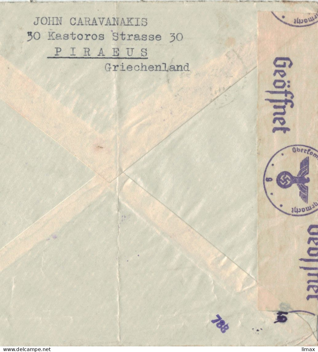 Caravanakis Piraeus 1940 > Handelskammer Hamburg - Zensur OKW - Lettres & Documents