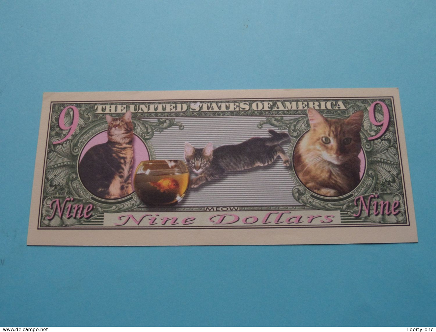 FANTASY Note >>> 9 $ Dollars >>> CRAZY For CATS > Copyright 2002 American Art Classics ( What You See Is What You Get !! - Non Classificati