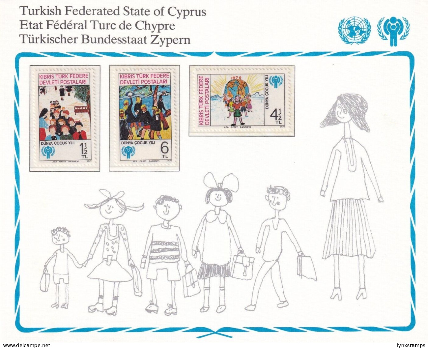 SA06 Turkish Cyprus 1979 International Year Of The Child Mint Stamps - Nuevos