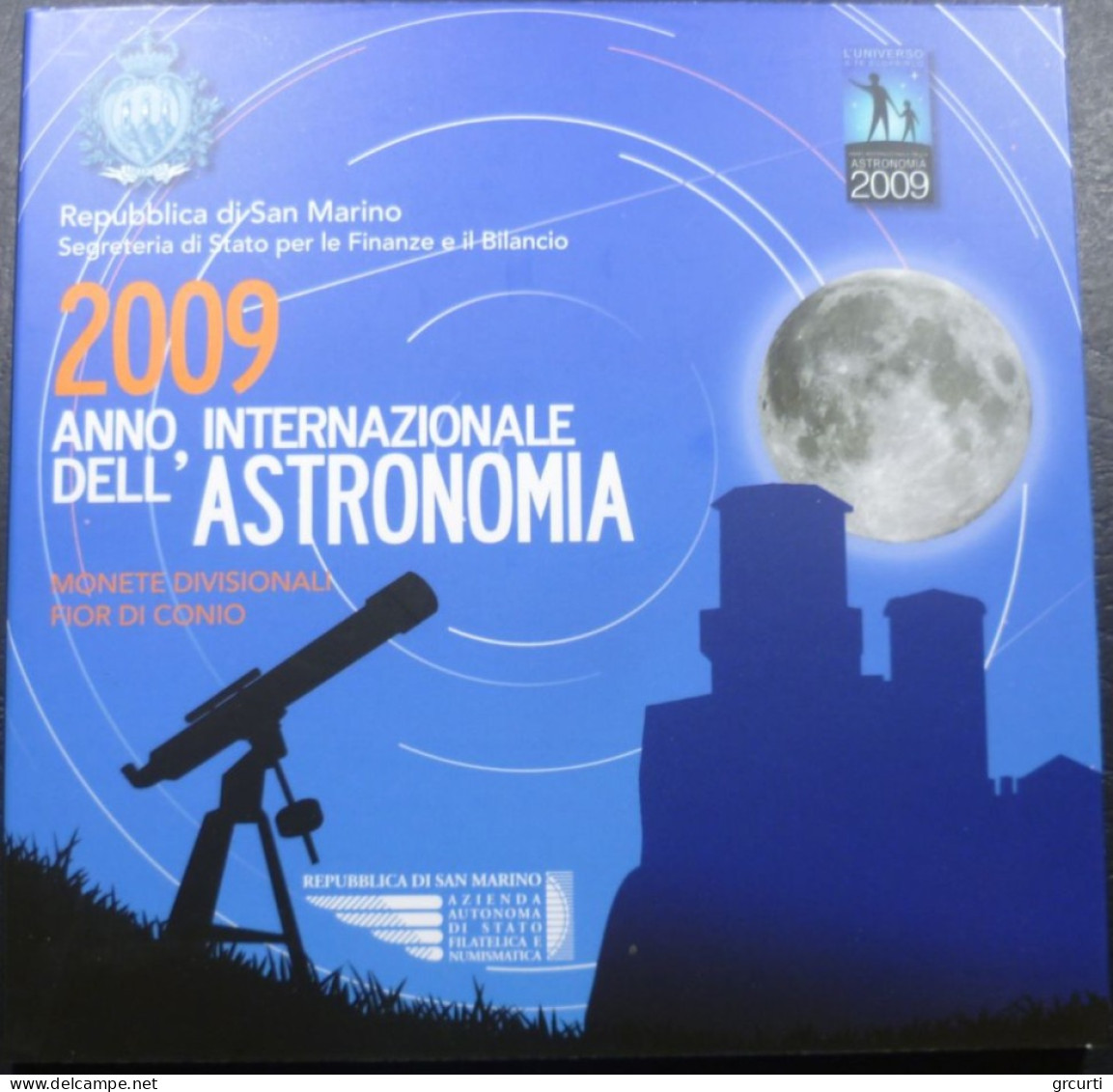 San Marino - 2009 - Serie Zecca - Con 5 € Argento "Anno Internazionale Dell'Astronomia" - San Marino