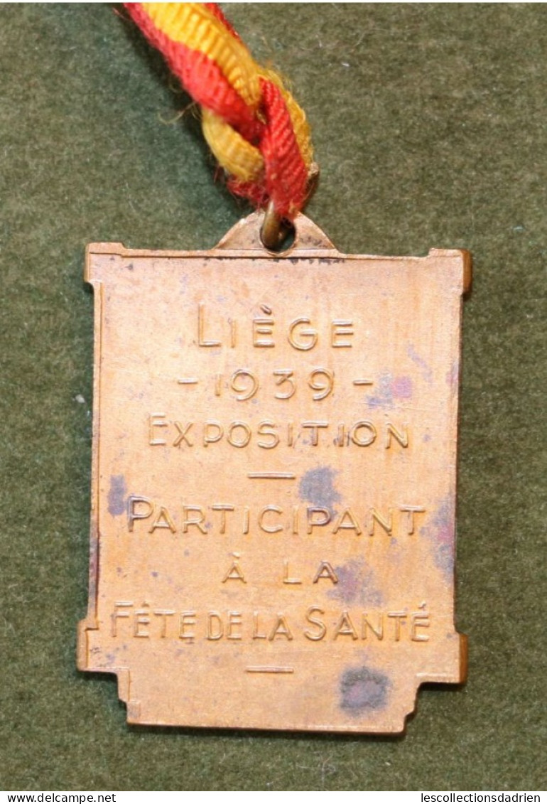 Médaille Belge Exposition 1939 De Liège Fête De La Santé  - Belgian Medal - Autres & Non Classés