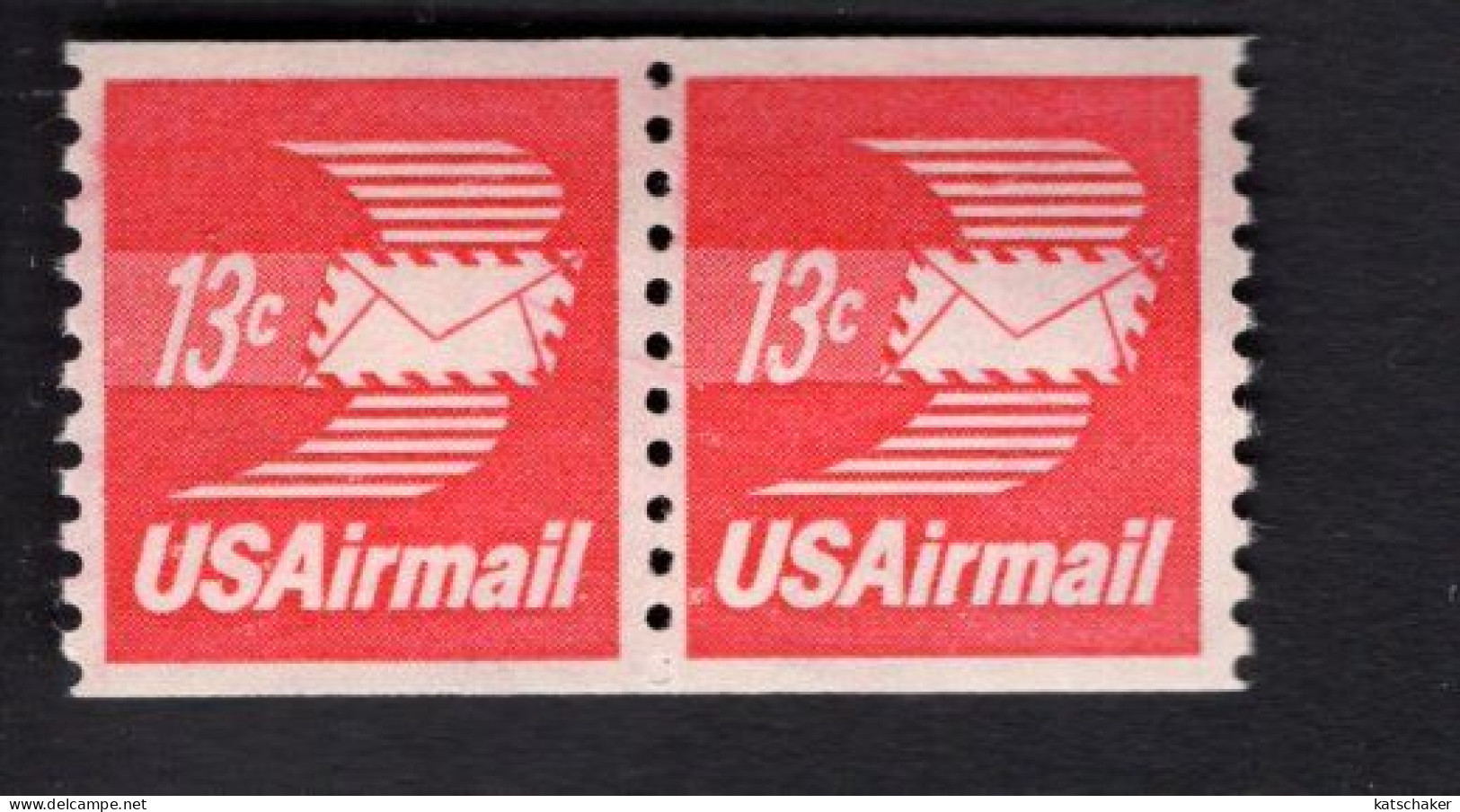 2010360176 1973 (XX) SCOTT C83 POSTFRIS MINT NEVER HINGED -  PAIR COILS WINGED AIRMAIL ENVELOPE - 3b. 1961-... Ongebruikt