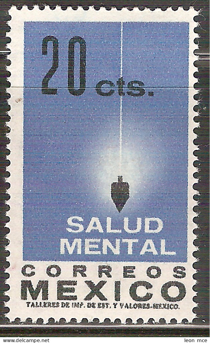 1962 México Salud Mental  PLUMBLINE -Mental Health -  Scott 924 MNH Plumb Line, Freemasonry / Masonic Symbol - Mexiko