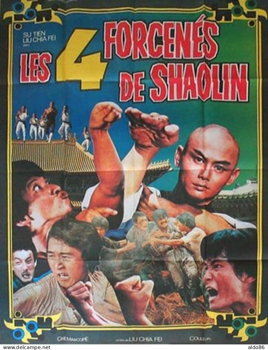Affiche 120 X 160 Du Film "LES 4 FORCENES DE SHAOLIN" . 1983 . - Afiches