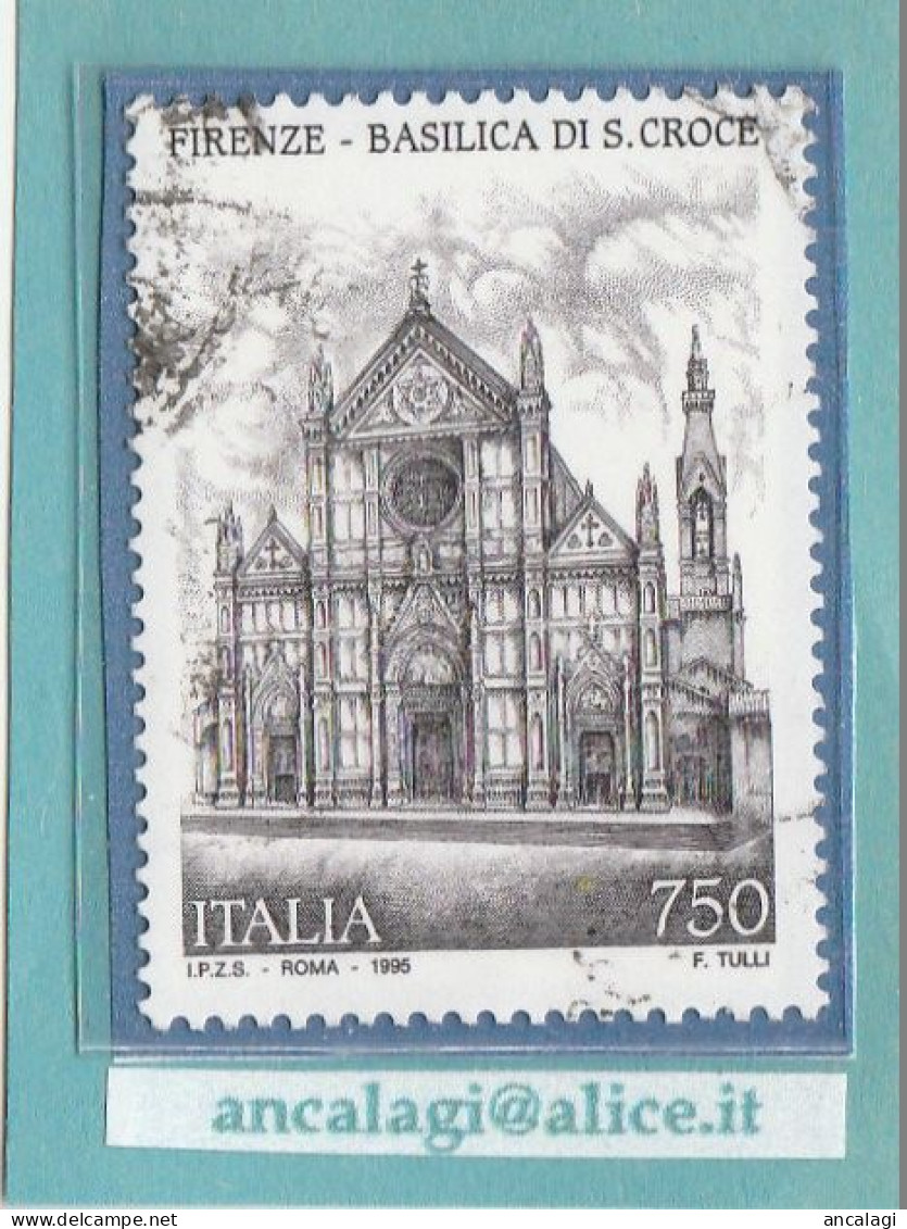 USATI ITALIA 1995 - Ref.0718 "BASILICA DI SANTA CROCE" 1 Val. - - 1991-00: Usados