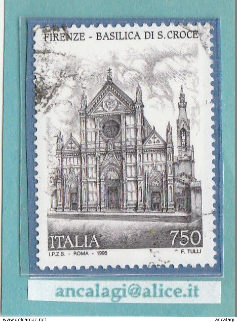 USATI ITALIA 1995 - Ref.0718 "BASILICA DI SANTA CROCE" 1 Val. - - 1991-00: Used