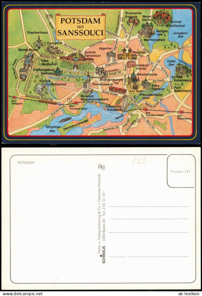 Ansichtskarte Potsdam Stadtplan Ak Sanssouci 1999 - Potsdam