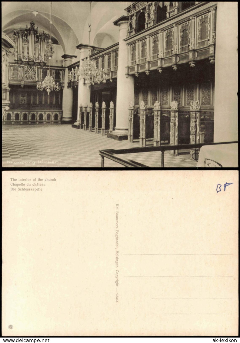 Postcard Helsingør Helsingör Kronborg Kirken. Innenansicht 1961 - Danemark