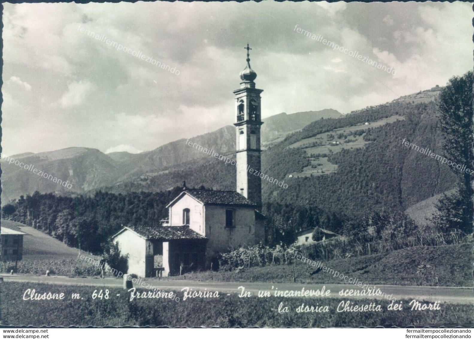 Q149 Cartolina  Clusone Frazione Fiorine Provincia Di Bergamo - Bergamo