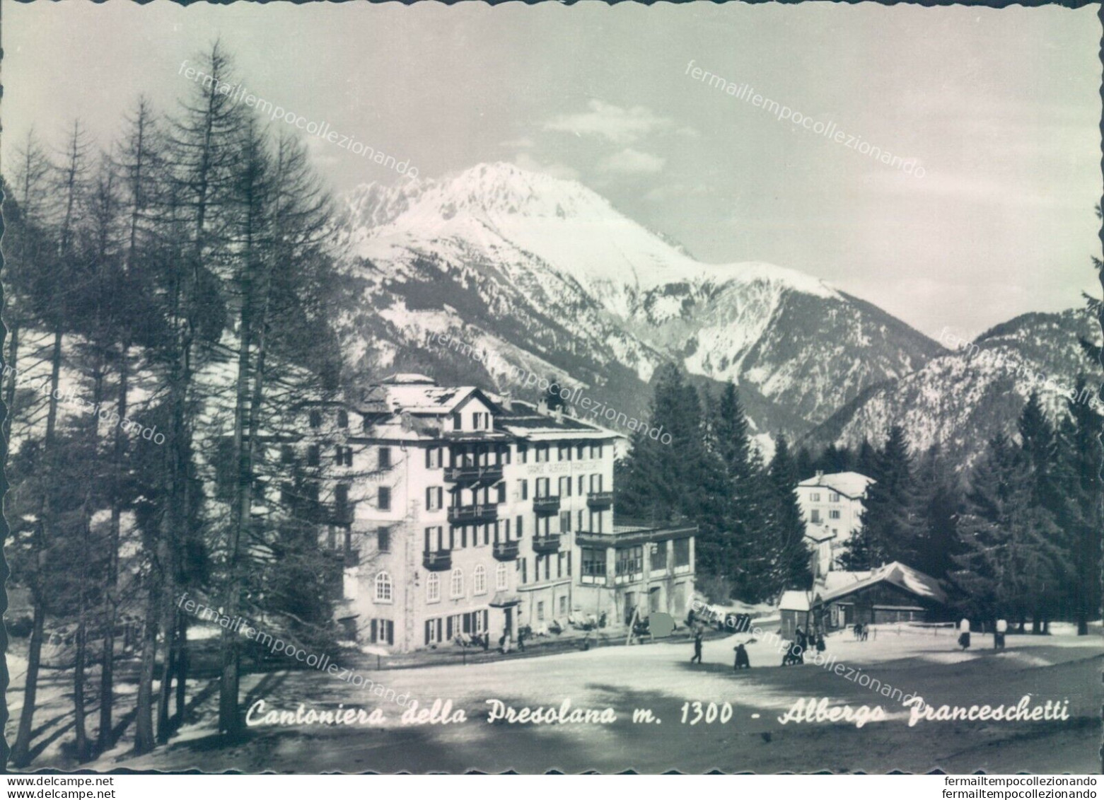 Q231 Cartolina Cantoniera Della Presolana Albergo Franceschetti Prov Di Bergamo - Bergamo