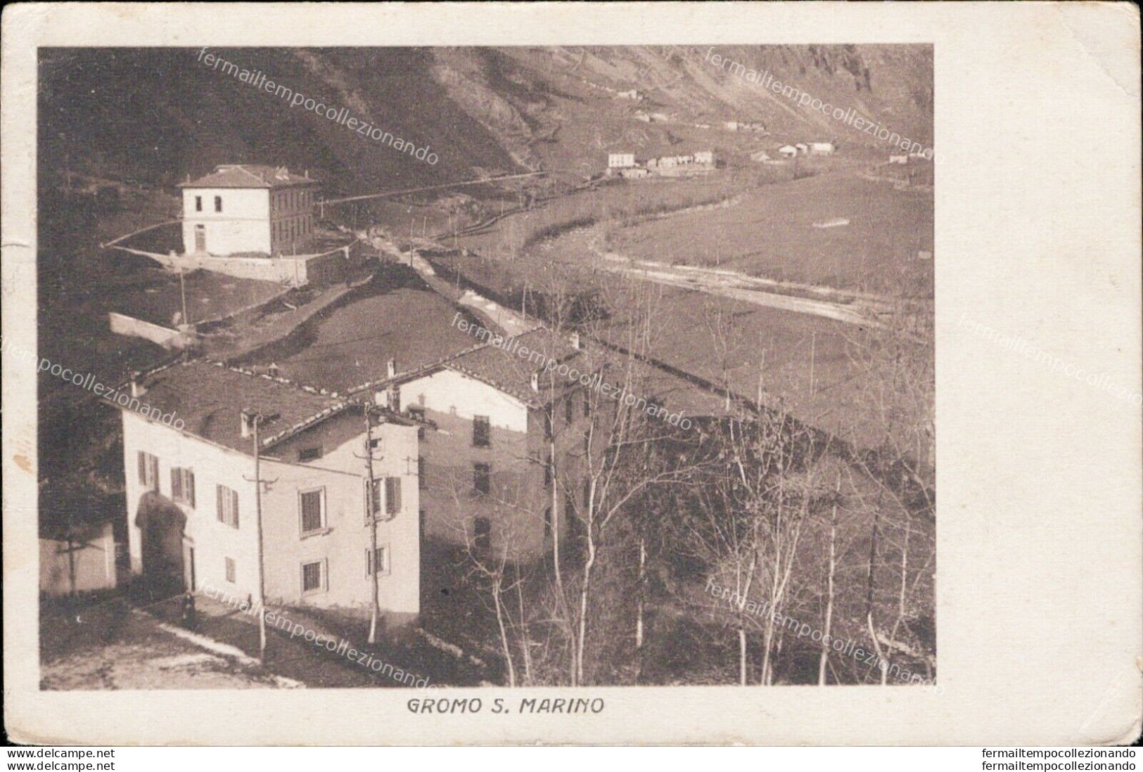 Am8 Cartolina Gromo S.marino Provincia Di Bergamo - Bergamo